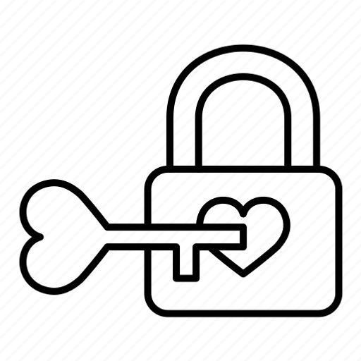Padlock, unlock, key, lock, wedding, security icon - Download on Iconfinder