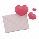 valentine, letter, envelope, hearts, message, romantic 