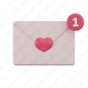 valentine, email, romantic, envelope, message, mail 