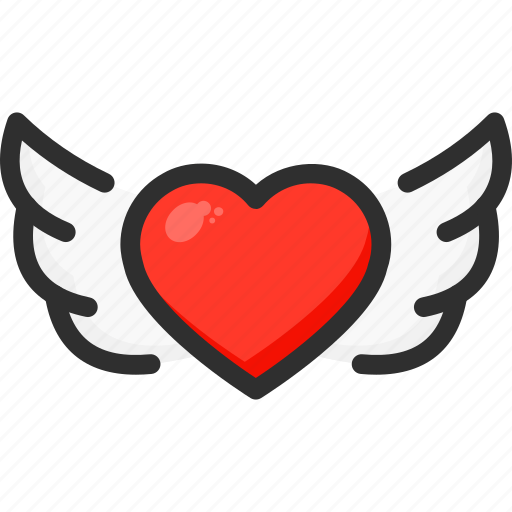 Day, fly, heart, love, valentines, wings icon - Download on Iconfinder