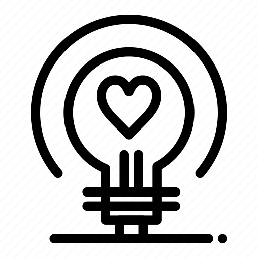 Bulb, day, heart, love, valentine, valentines, wedding icon - Download on Iconfinder