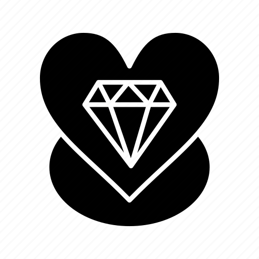 Diamond, heart, love, wedding icon - Download on Iconfinder