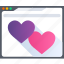 browser, heart, love, romance, valentine, online 
