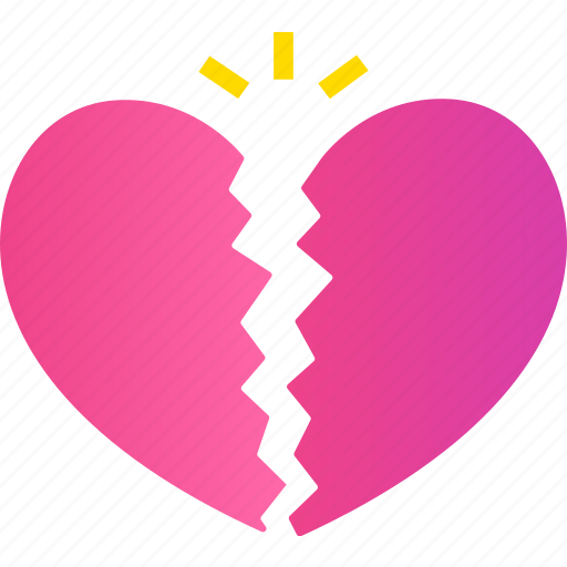 Broken, heart, favorite, like, love, romance, valentine icon - Download on Iconfinder