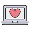 computer, day, heart, love, online, valentines