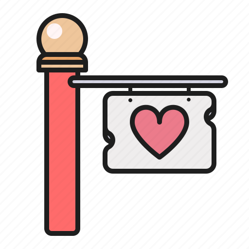 Day, heart, love, pole, sign, valentines icon - Download on Iconfinder