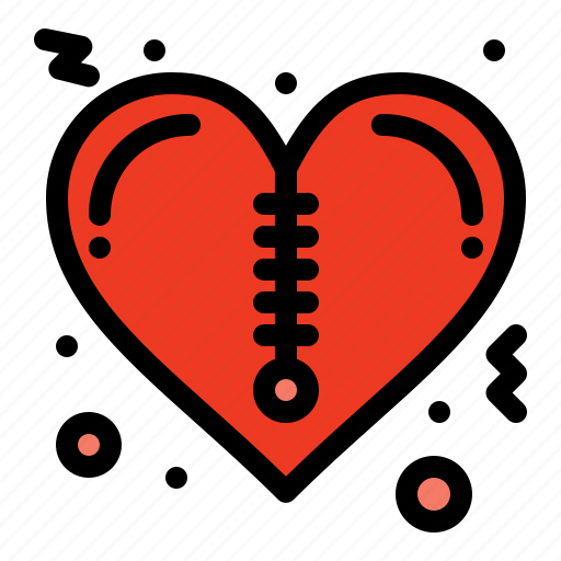 Heart, valentines, zipper icon - Download on Iconfinder