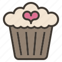 cupcake, dessert, sweet, valentine