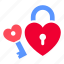 valentines day, love, heart shape, 14 february, lock, key, padlock, romantic, feelings 