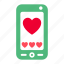 valentines day, love, heart shape, 14 february, mobile, sms, message, smartphone, chat 