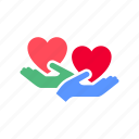 love, romantic, couple, donate, give, volunteer, heart shape, charity, donation
