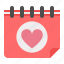 calendar, date, day, heart, love, valentines 