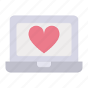 computer, day, heart, love, online, valentines