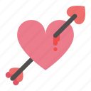 arrow, bleeding, day, heart, inlove, love, valentines
