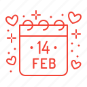 calendar, day, february, valentine, valentine's day