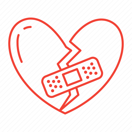 Broken, heart, love, patch icon - Download on Iconfinder