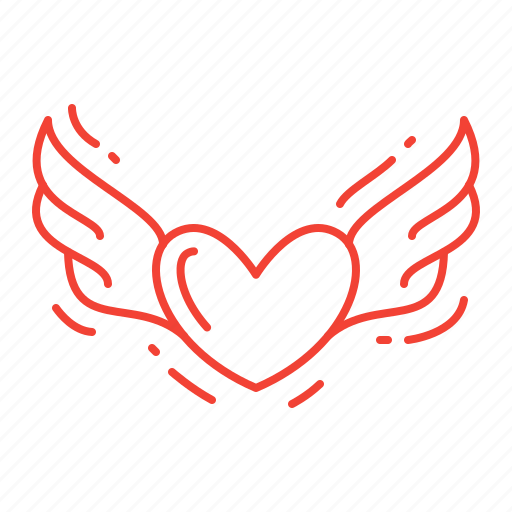Heart, inspiration, valentine, wings icon - Download on Iconfinder