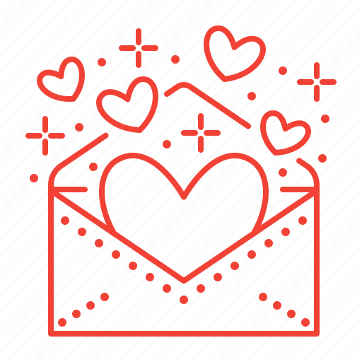 Envelope, hearts, invitation, valentine icon - Download on Iconfinder