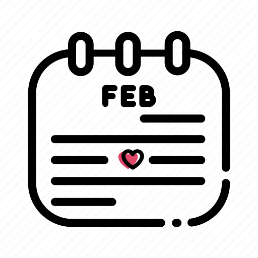 Calender, day, flat, love, valentine icon - Download on Iconfinder