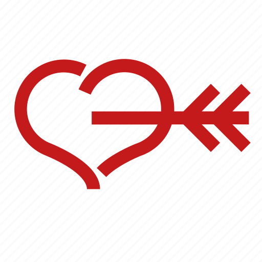 Arrow, heart, love, valentine, romance, wedding, valentine icon icon - Download on Iconfinder
