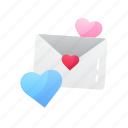 envelope, heart, love, pink, valentine