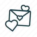 envelope, heart, love, pink, valentine