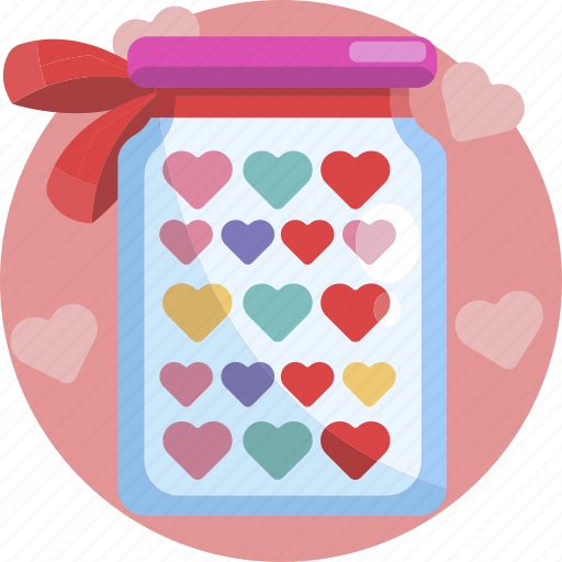 Colorful, couple, heart, jar, love, romance, valentines icon - Download on Iconfinder