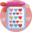 colorful, couple, heart, jar, love, romance, valentines 