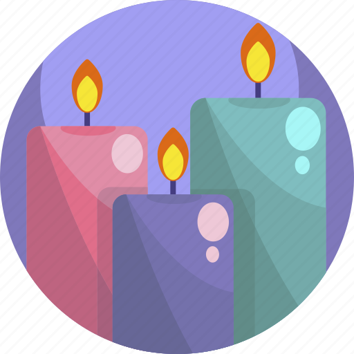 Candle, colorful, fire, flame, light, sweet, valentines icon - Download on Iconfinder