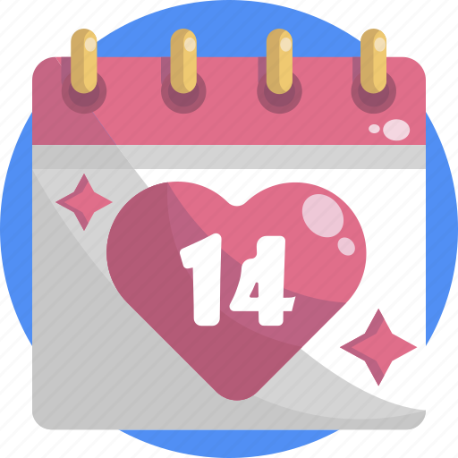 Calendar, celebrate, february, heart, pink, valentines, white icon - Download on Iconfinder