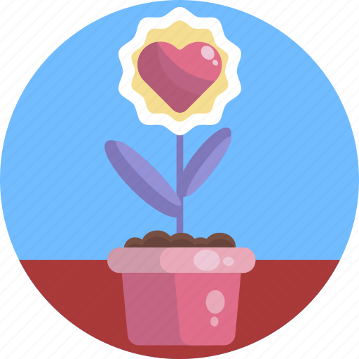 Flower, heart, love, pink, plant, sun, valentines icon - Download on Iconfinder