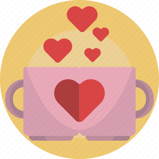 Coffee, drink, heart, lovers, pink, tea, valentines icon - Download on Iconfinder