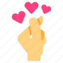 love, hand, sign, heart, valentine, gesture