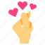 love, hand, sign, heart, valentine, gesture 