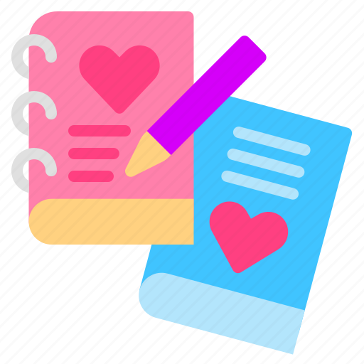 Love, story, heart, valentine, romance, book icon - Download on Iconfinder