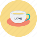 heart teacup, passion, saucer, tea, valentine day