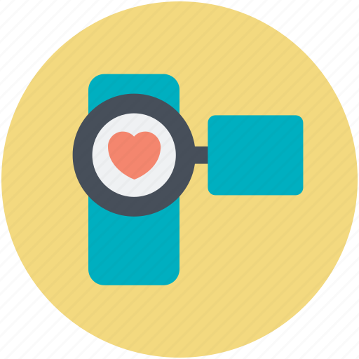 Camcorder, camera, heart sign, movie camera, ove moments icon - Download on Iconfinder