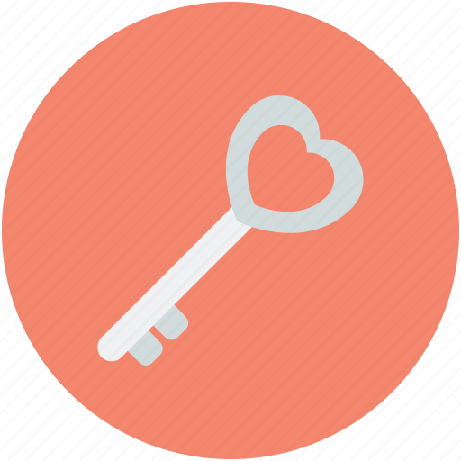 Heart key, heart sign, key, love inspiration, love sign, romance icon - Download on Iconfinder