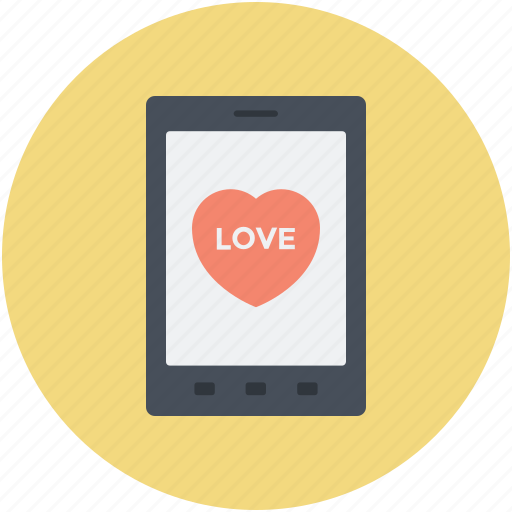 Heart sign, love sign, love symbol, mobile screen, mobility icon - Download on Iconfinder
