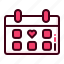 calendar, love, heart, wedding, like, month, valentines day, valentine 