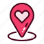 location, pin, arrow, navigation, gps, pointer, place, valentines day, valentine 