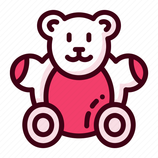 Teddy, bear, baby, love, gift, toys, valentines day icon - Download on Iconfinder
