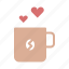 coffee, cup, heart, love, romance, valentines, hygge 