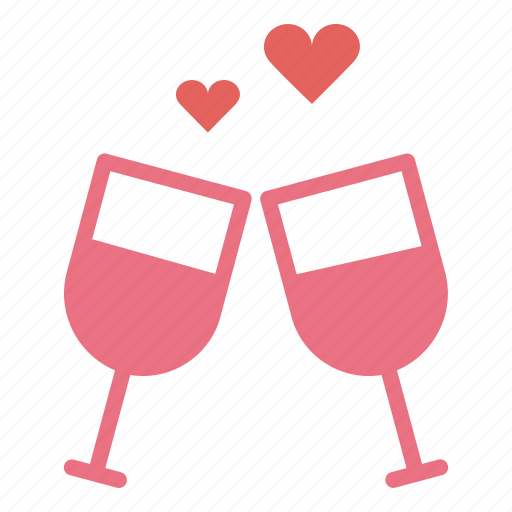 Date, love, romance, toast, valentines, wine, wedding icon - Download on Iconfinder