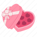 chocolate, heart, gift, box, chocolate gift, present, love, valentine, romantic