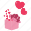 gift, box, love, valentine, romantic, celebration, present, pink, hearts 