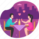 dinner, valentine, couple, love, valentines day, romantic, restaurant
