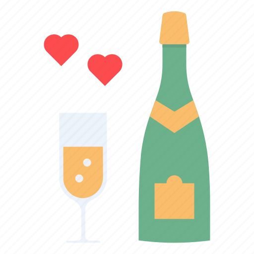 Celebrate, champagne, date, day, heart, love, valentines icon - Download on Iconfinder