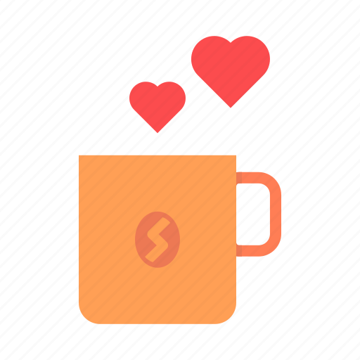 Coffee, cup, heart, love, romance, valentines, hygge icon - Download on Iconfinder