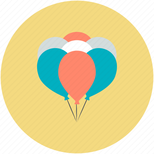 Balloons, birthday balloons, colored balloons, event, party decoration icon - Download on Iconfinder